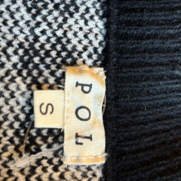 POL Black White Knit Mini Skirt Size Small - Picture 2 of 4